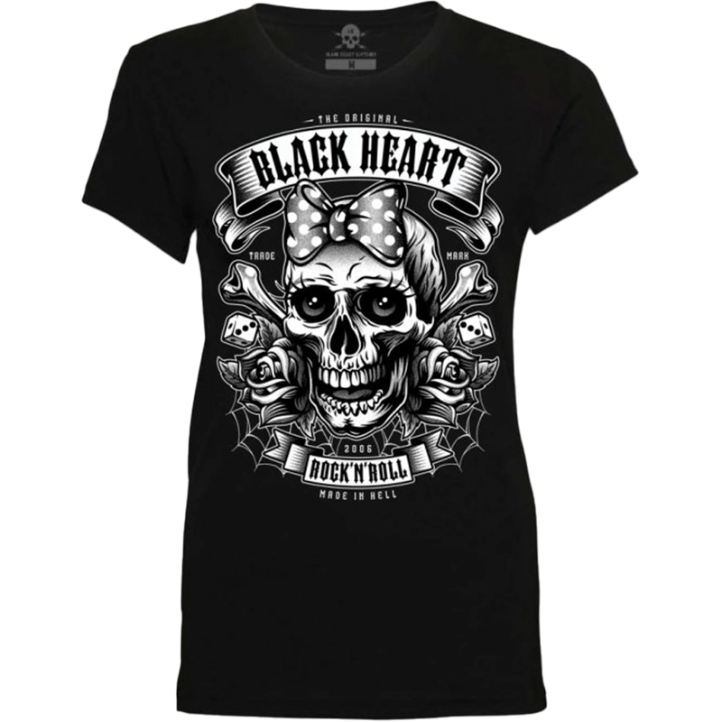 Women's Black Heart Miss Murder T-shirt schwarz
