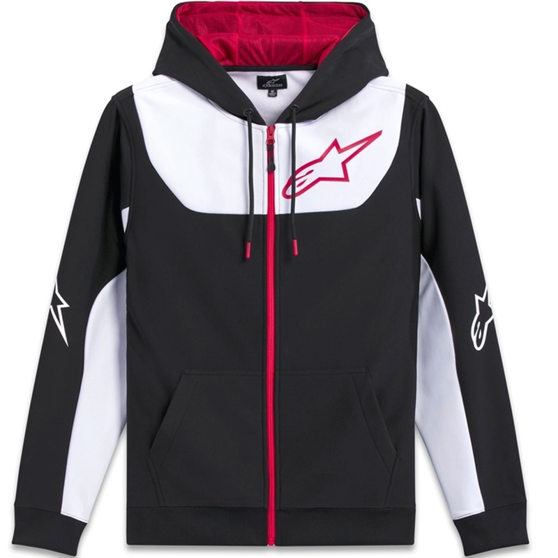 Alpinestars Sessions 3 Hoodie schwarz-weiß-rot