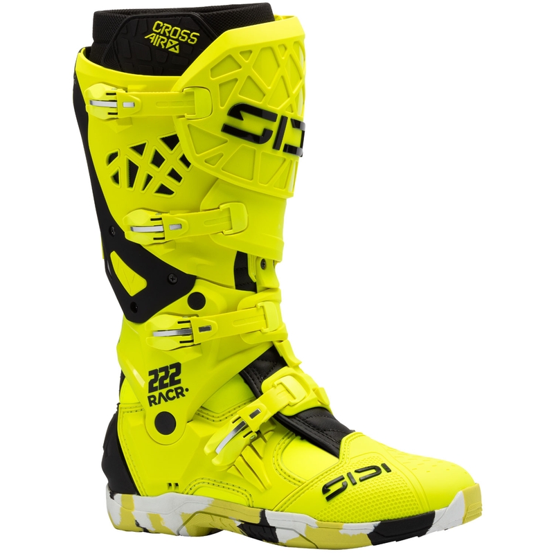 Motorradstiefel SiDi Crossair X RACR001 schwarz-fluoreszierend gelb