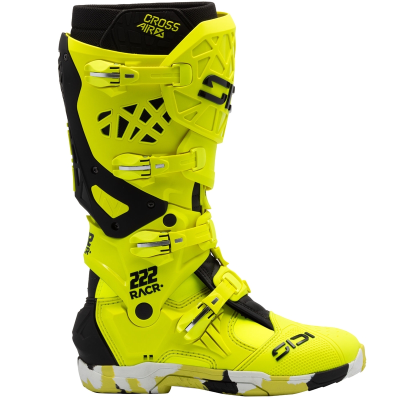 Motorradstiefel SiDi Crossair X RACR001 schwarz-fluoreszierend gelb