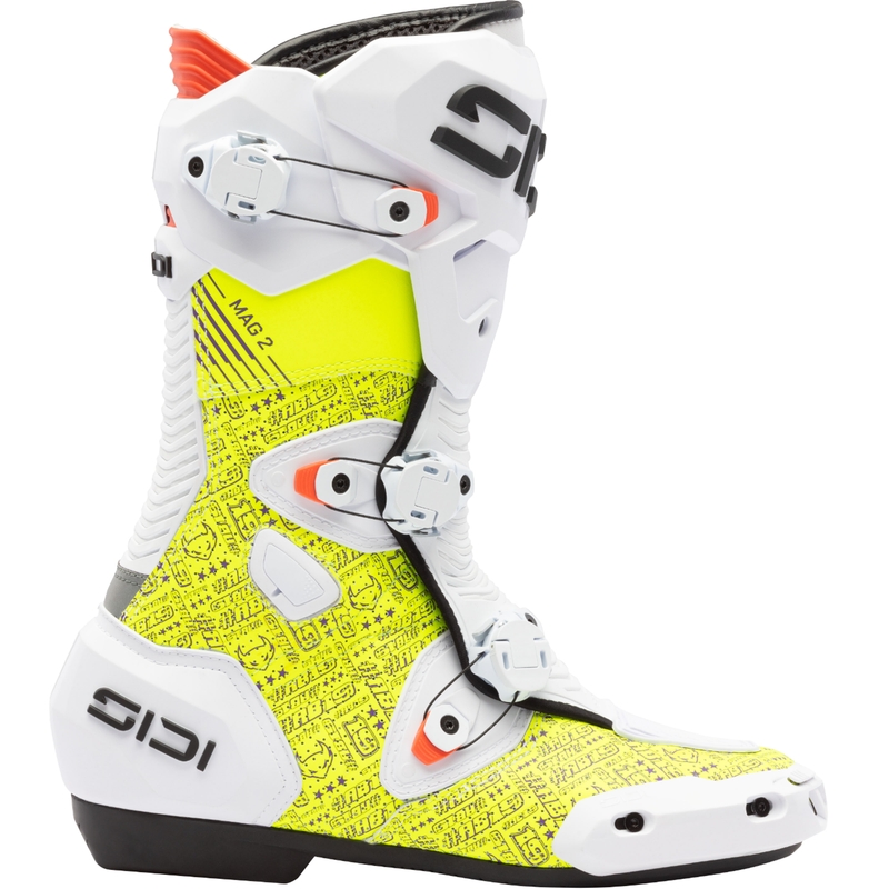 Motorradstiefel SiDi MAG 2 Air BTA001 weiß-gelb