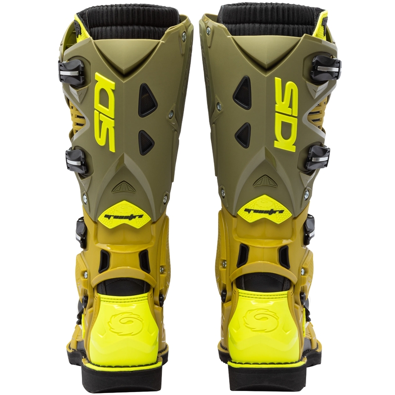 SiDi Crossfire 3 Motorradstiefel olivgrün-fluoreszierend gelb