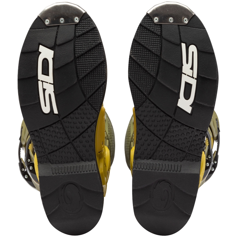 SiDi Crossfire 3 Motorradstiefel olivgrün-fluoreszierend gelb