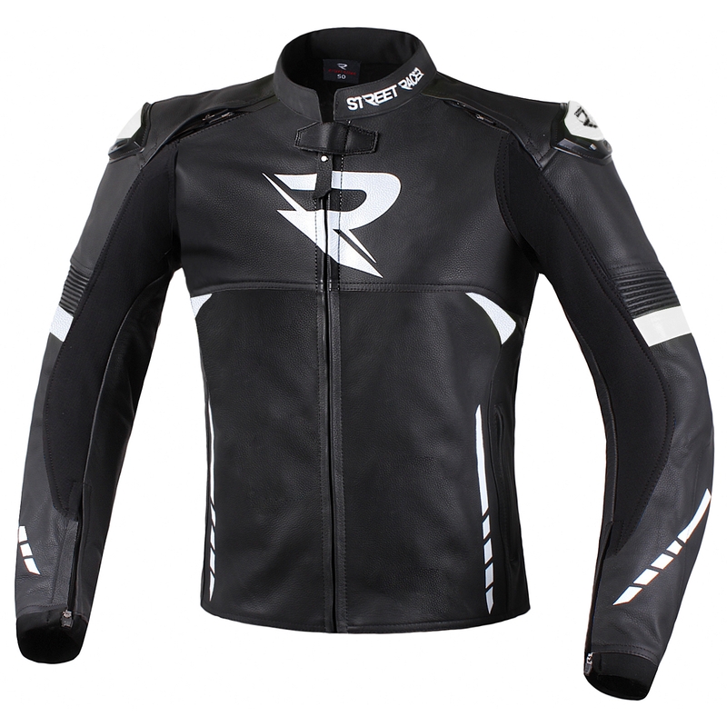 Street Racer Bexter schwarz-weiße Motorradjacke Ausverkauf
