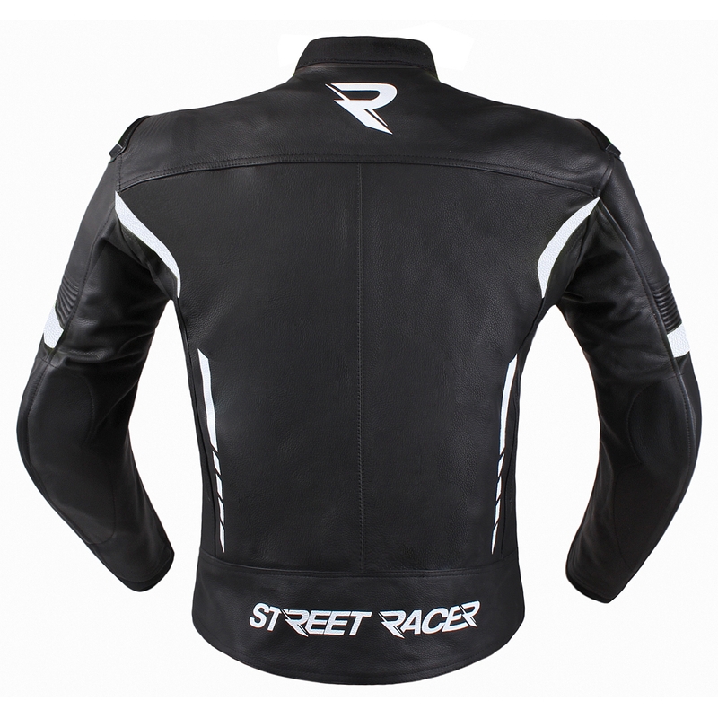 Street Racer Bexter schwarz-weiße Motorradjacke Ausverkauf