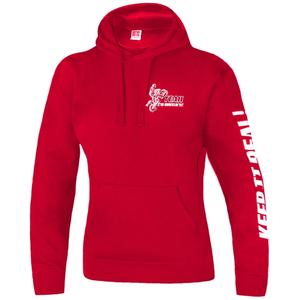 Damen-Kapuzenpullover Catch me if you can rot Ausverkauf