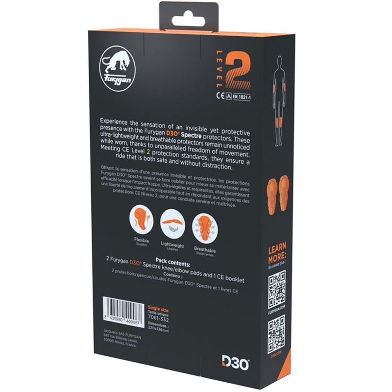 Furygan Spectre D3O® L2 Ellbogen-/Knieschützer