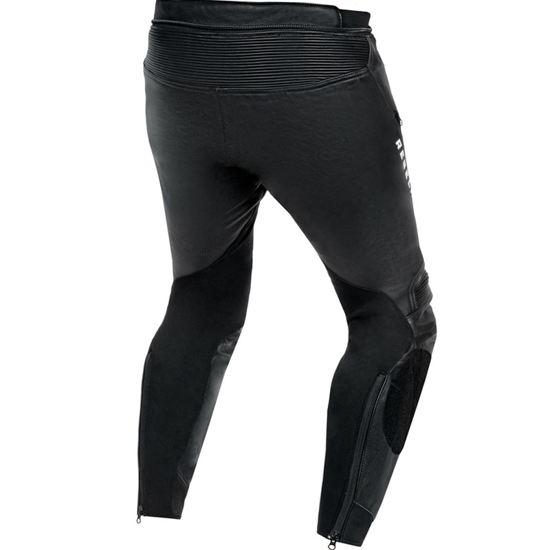 Rebelhorn Veloce Motorradhose aus Leder, schwarz-weiß