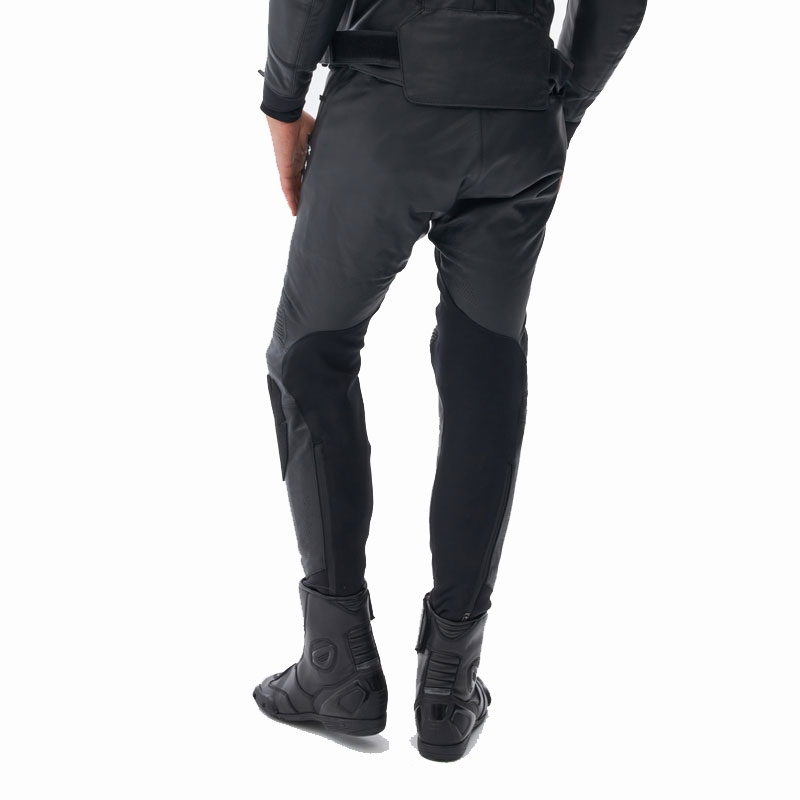 Rebelhorn Veloce Motorradhose aus Leder, schwarz-weiß