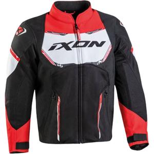 Kinder-Motorradjacke IXON Striker Air schwarz-rot-weiß