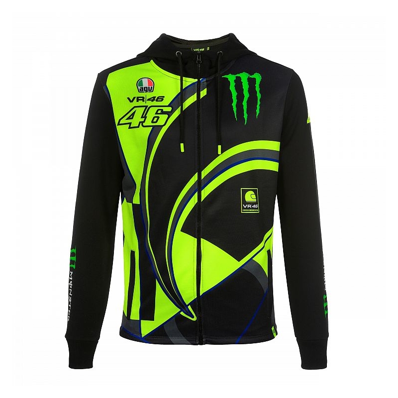Sweatshirt VR46 Valentino Rossi MONSTER 46 REPLICA FLEECE schwarz