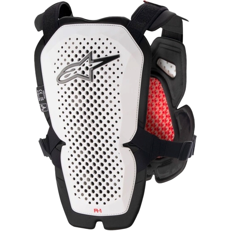 Alpinestars A-1 PRO weiß-schwarz-roter Brustprotektor