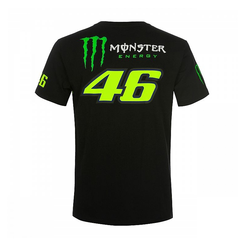 T-shirt VR46 Valentino Rossi REPLIKA MONSTER schwarz und gelb