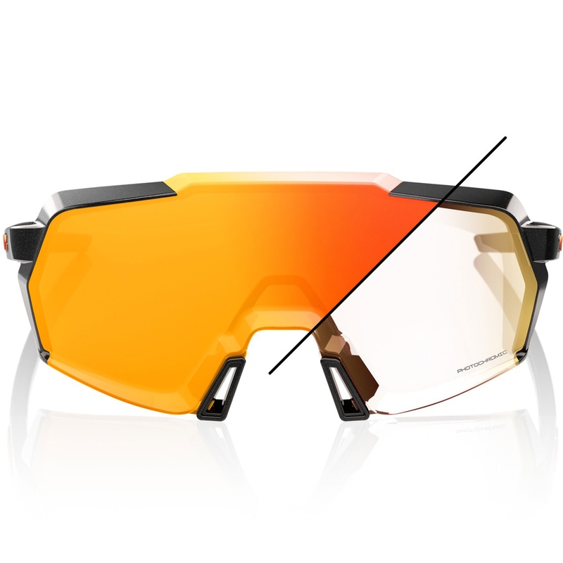 100% Korbin Sonnenbrille mit orangefarbenen photochromen Gläsern