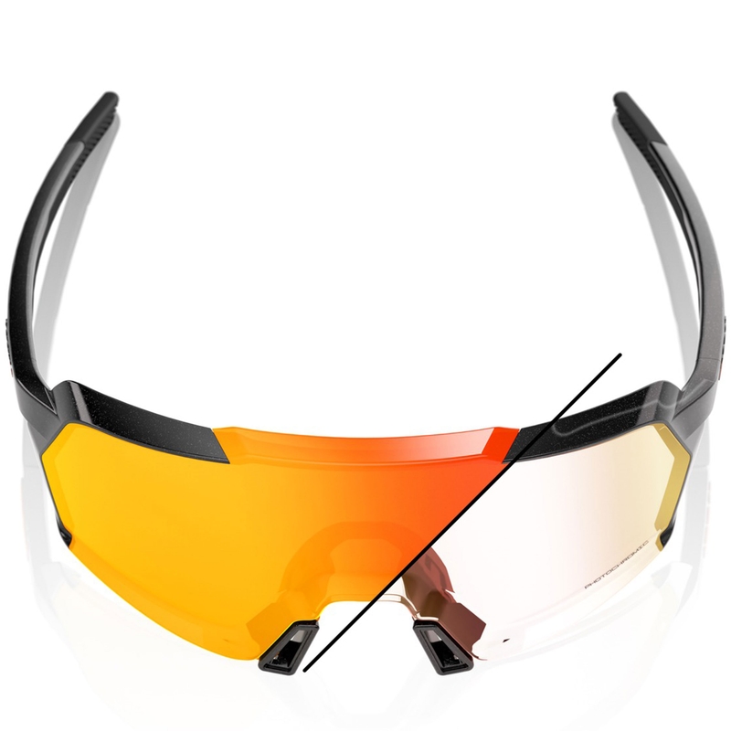 100% Korbin Sonnenbrille mit orangefarbenen photochromen Gläsern