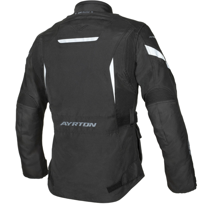 Damen-Motorradjacke Ayrton Teressa II schwarz-grau