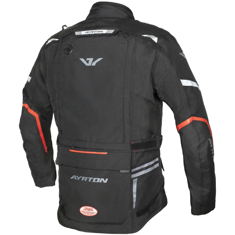 Ayrton Trail Jawa Motorradjacke schwarz-rot