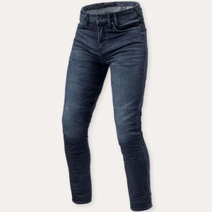 Revit Carlin SK Extra Cropped Motorcycle Jeans Dunkelblau