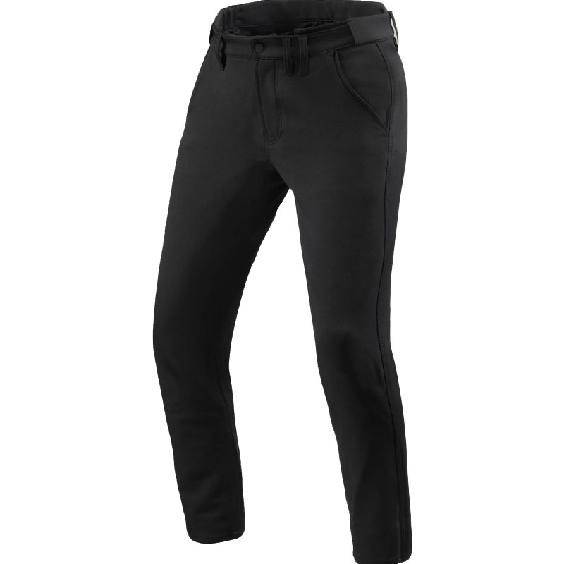 Revit Chino Mason Slim extra verkürzte Motorradhose schwarz