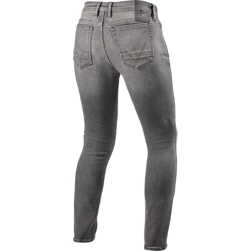 Revit Piston 3 Skinny Extra Cropped Motorcycle Jeans Washed Grey