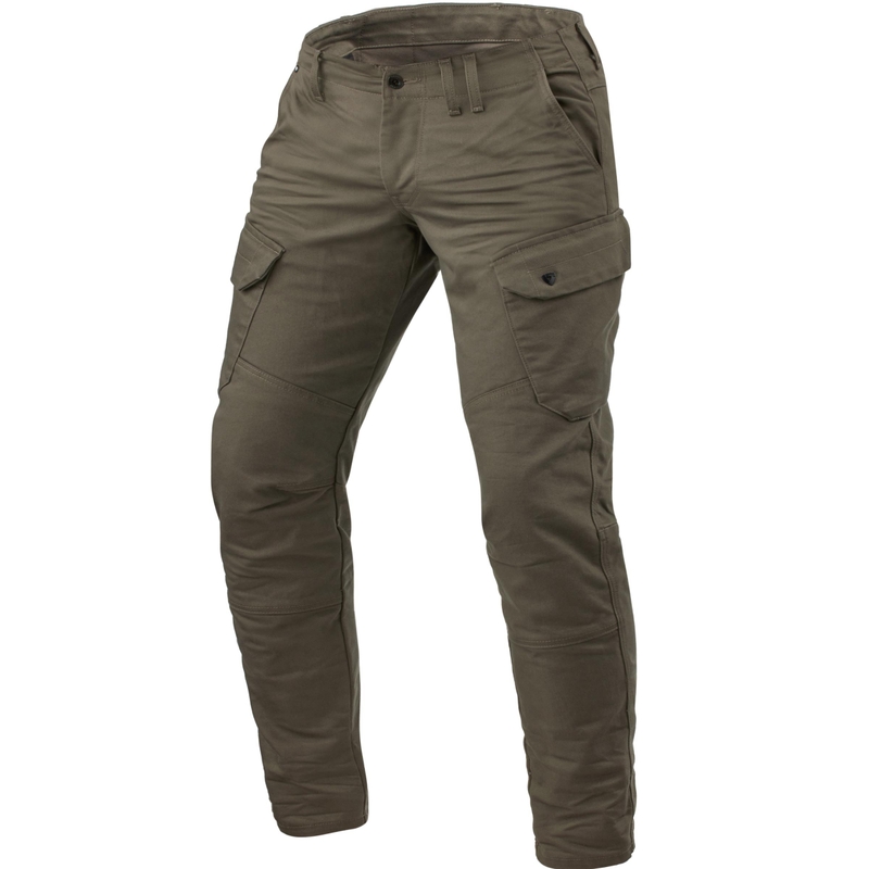 Revit Cargo 2 TF Extra Cropped Motorcycle Jeans Khaki