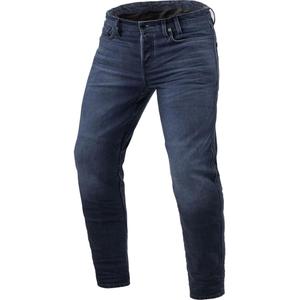 Revit Micah TF Extra Cropped Motorcycle Jeans Washed Dark Blue