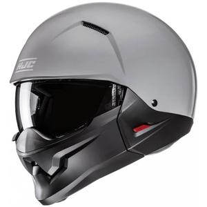 Offener Helm mit Visier HJC i20N, einfarbig grau