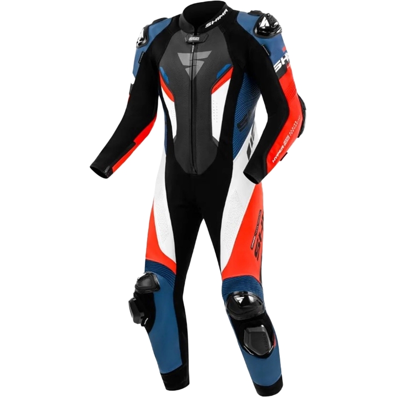 Leder-Motorradkombi Shima Hyper-RS schwarz-rot-blau-weiß