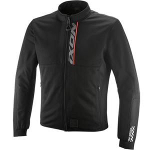 Motorradjacke IXON Ostro schwarz-fluoreszierend rot