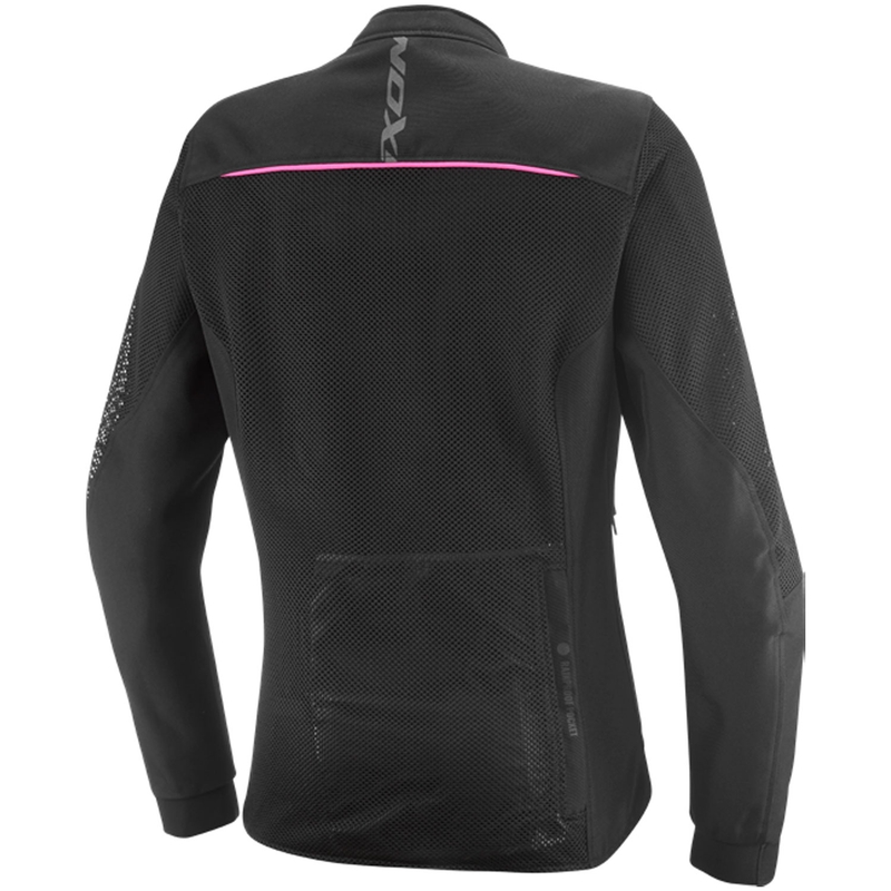 Damen-Motorradjacke IXON Ostro Lady schwarz-fluoreszierend pink