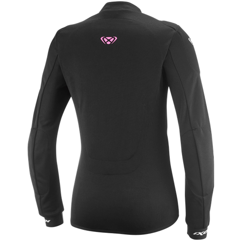 Motorrad-Sweatshirt für Damen IXON Arma schwarz-weiß-fluoreszierend pink