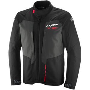 IXON Tyr Motorradjacke schwarz-anthrazit-fluoreszierend rot