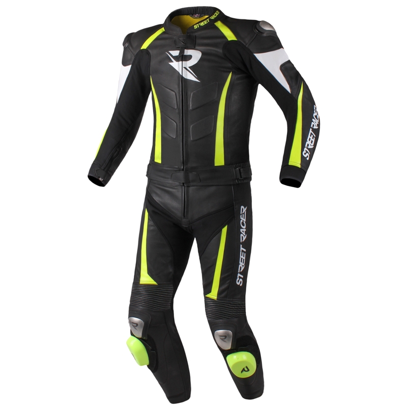 Pánská kombinéza Street Racer Fasttrack černo-bílo-fluo žlutá výprodej