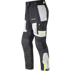 Damen-Motorradhose Street Racer Hilax Schwarz-Grau-Fluogelb