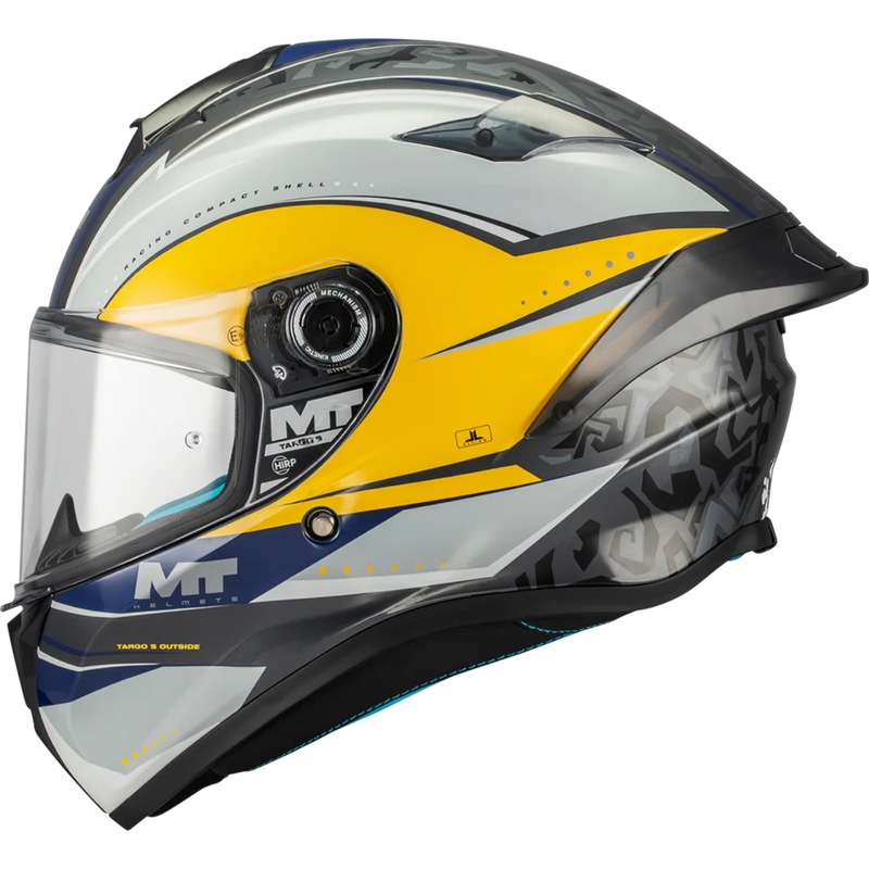Integralhelm MT Targo S Outside C3 grau-gelb-blau