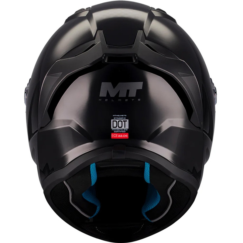 MT Stinger 2 Pure A1 Integralhelm für Motorräder, Schwarz