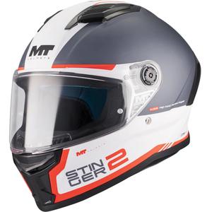Integralhelm MT Stinger 2 Core A5 matt blau-weiß-rot
