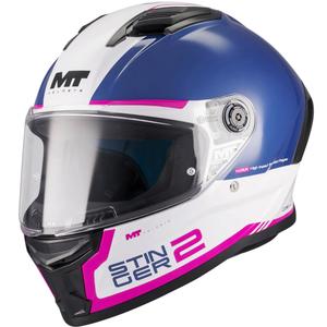 Integralhelm MT Stinger 2 Core A8 blau-weiß-rosa
