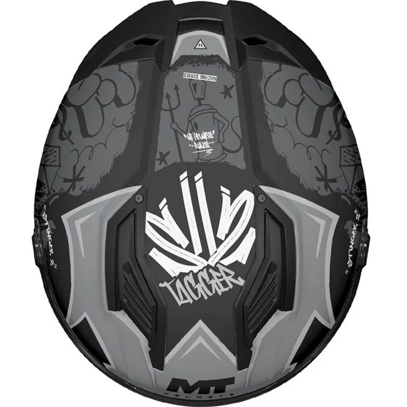 Integralhelm MT Stinger 2 Tagger B2 matt schwarz-grau
