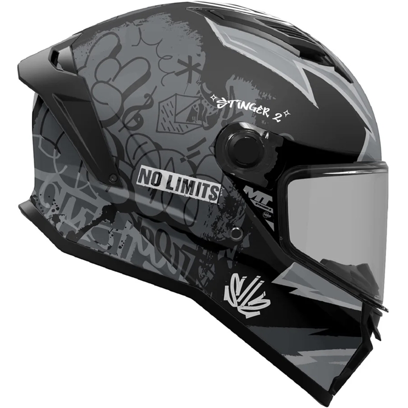 Integralhelm MT Stinger 2 Tagger B2 matt schwarz-grau