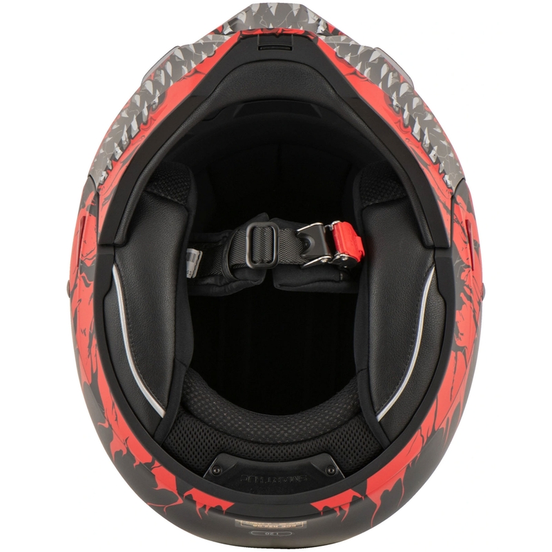 Offener Helm mit Maske HJC i20 Scraw MC1SF weiß-rot-schwarz Ausverkauf
