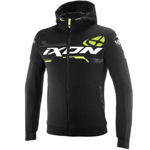 IXON Touchdown Ultra Motorradjacke schwarz-weiß-fluoreszierend gelb