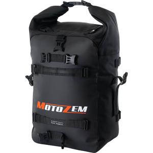 Wasserdichte Motorradtasche MotoZem DryBag schwarz 27,5 l