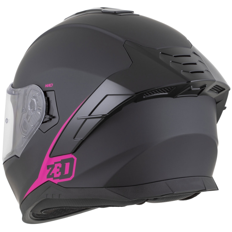 Integralhelm ZED K40, matt schwarz-rosa