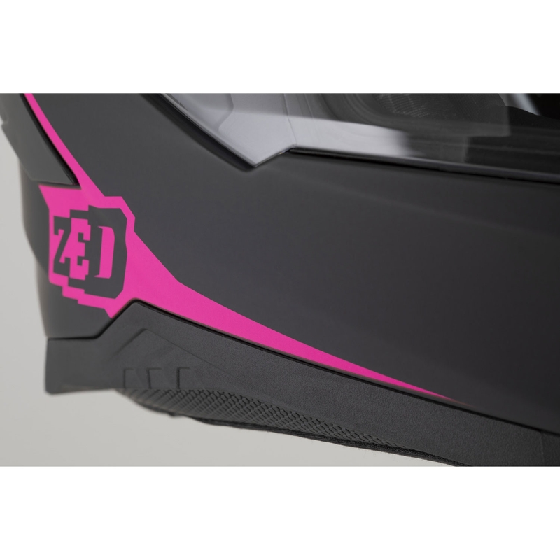 Integralhelm ZED K40, matt schwarz-rosa