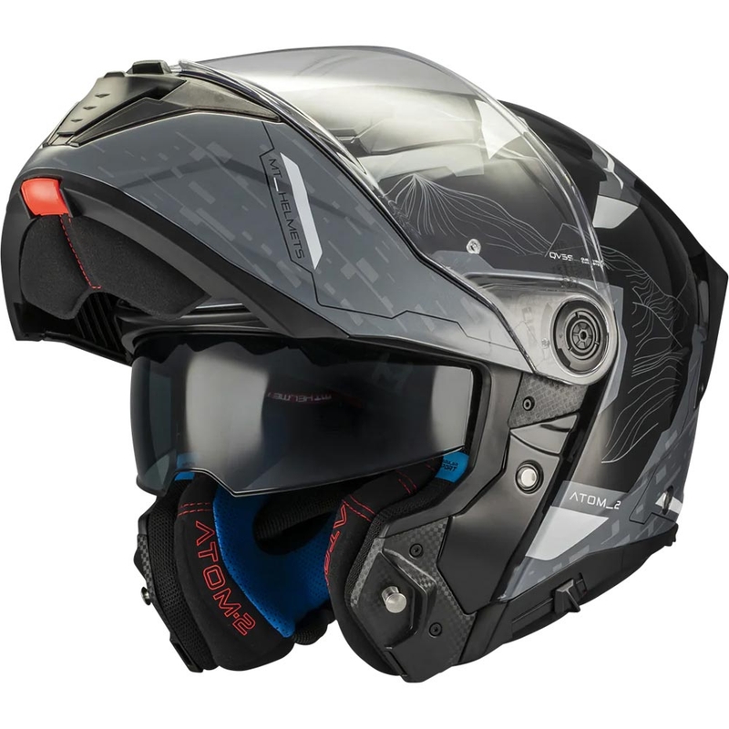Klappbarer Motorradhelm MT Atom 2 SV Highlands C2 schwarz-grau