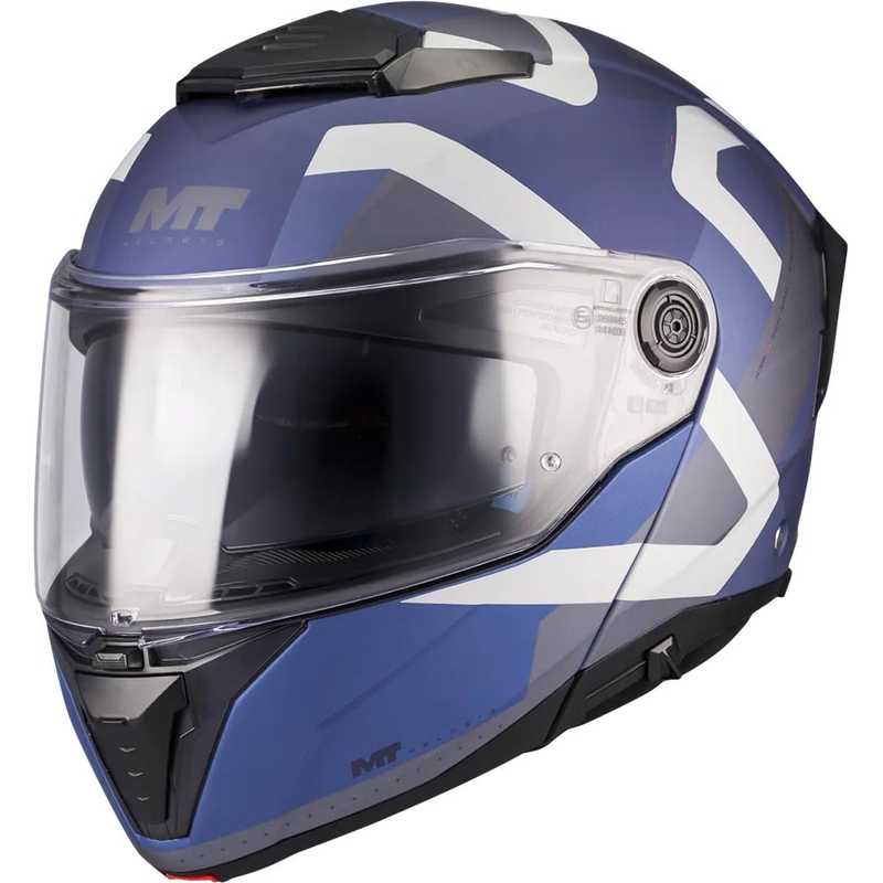Klappbarer Motorradhelm MT Atom 2 SV Dexter C2 matt blaugrau