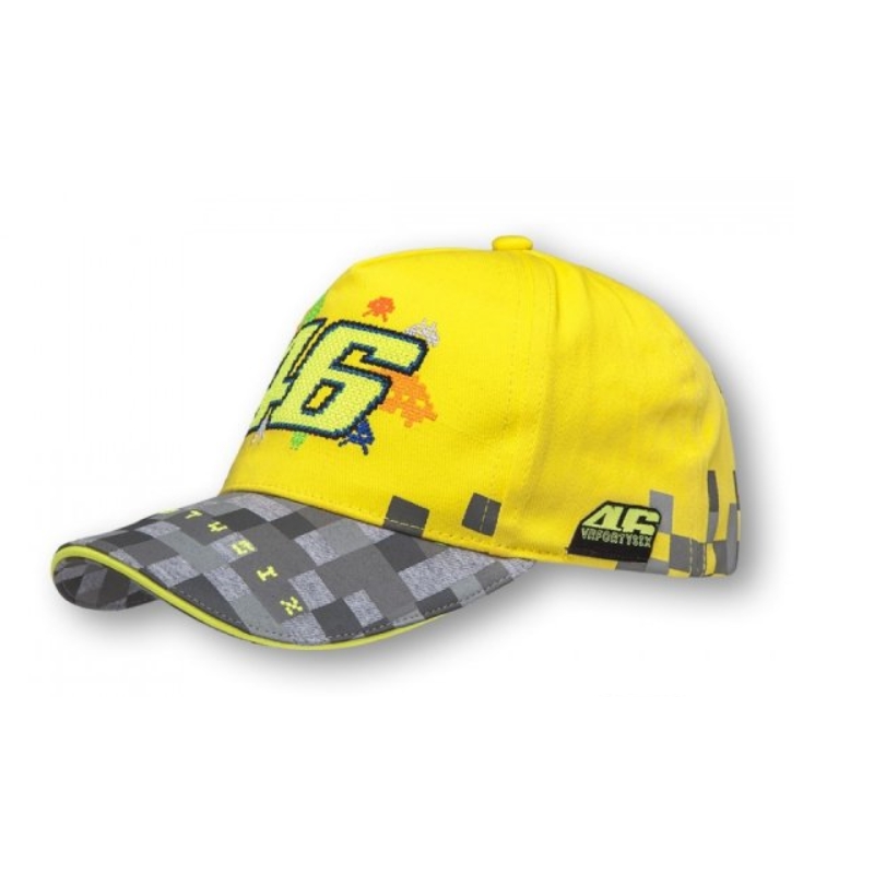 Kindermütze VR46 Valentino Rossi gelb-grau