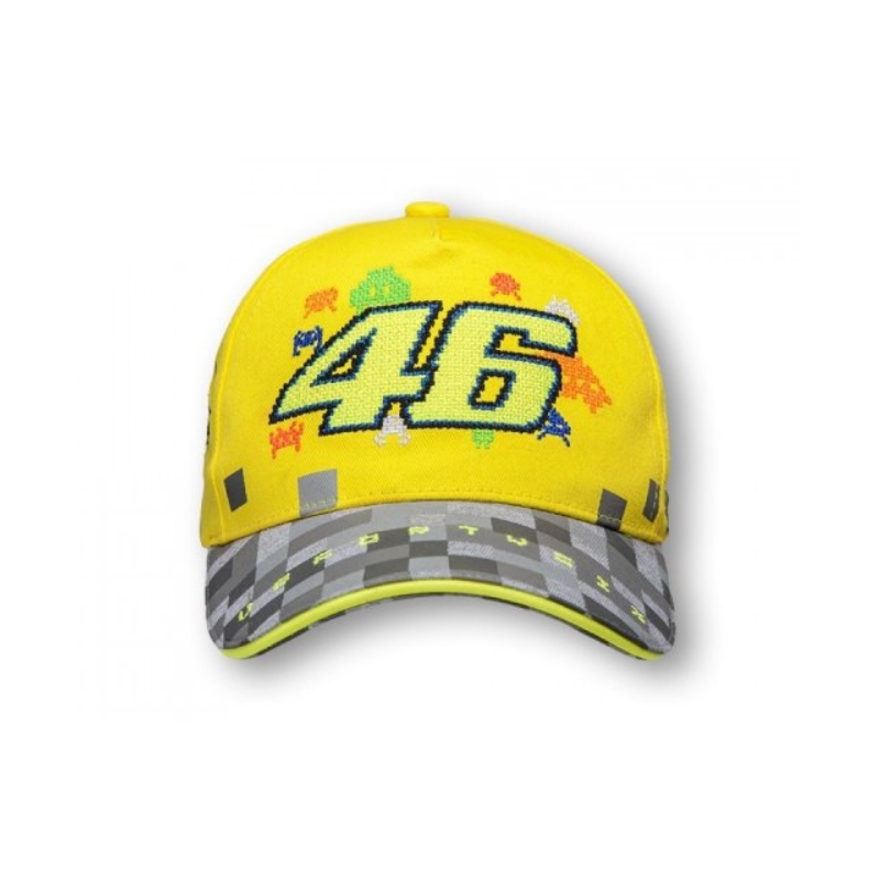 Kindermütze VR46 Valentino Rossi gelb-grau