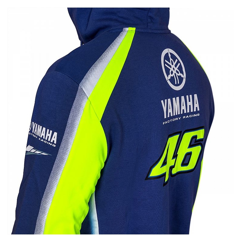 Sweatshirt VR46 Valentino Rossi Fleece Yamaha blau-gelb